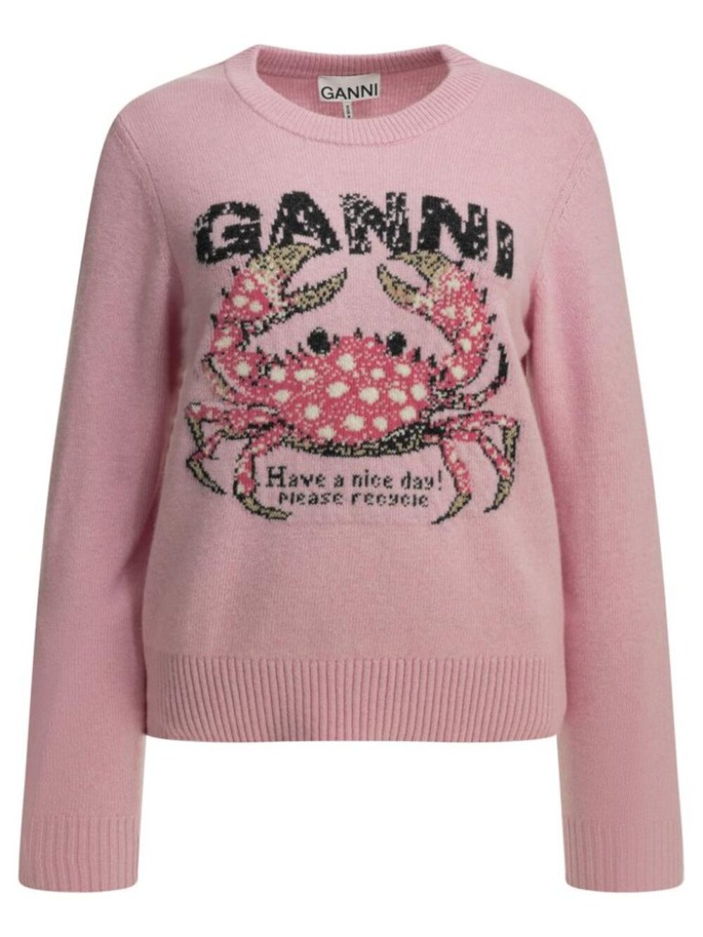 Ganni Crab Crewneck Sweater Tag Size L Women